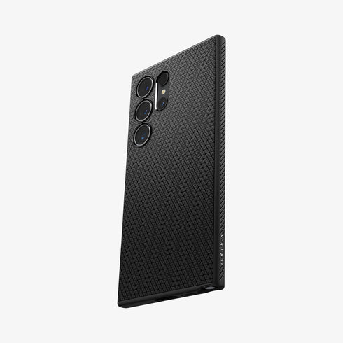 ACS07287 - Galaxy S24 Ultra Case Liquid Air in Matte Black showing the back